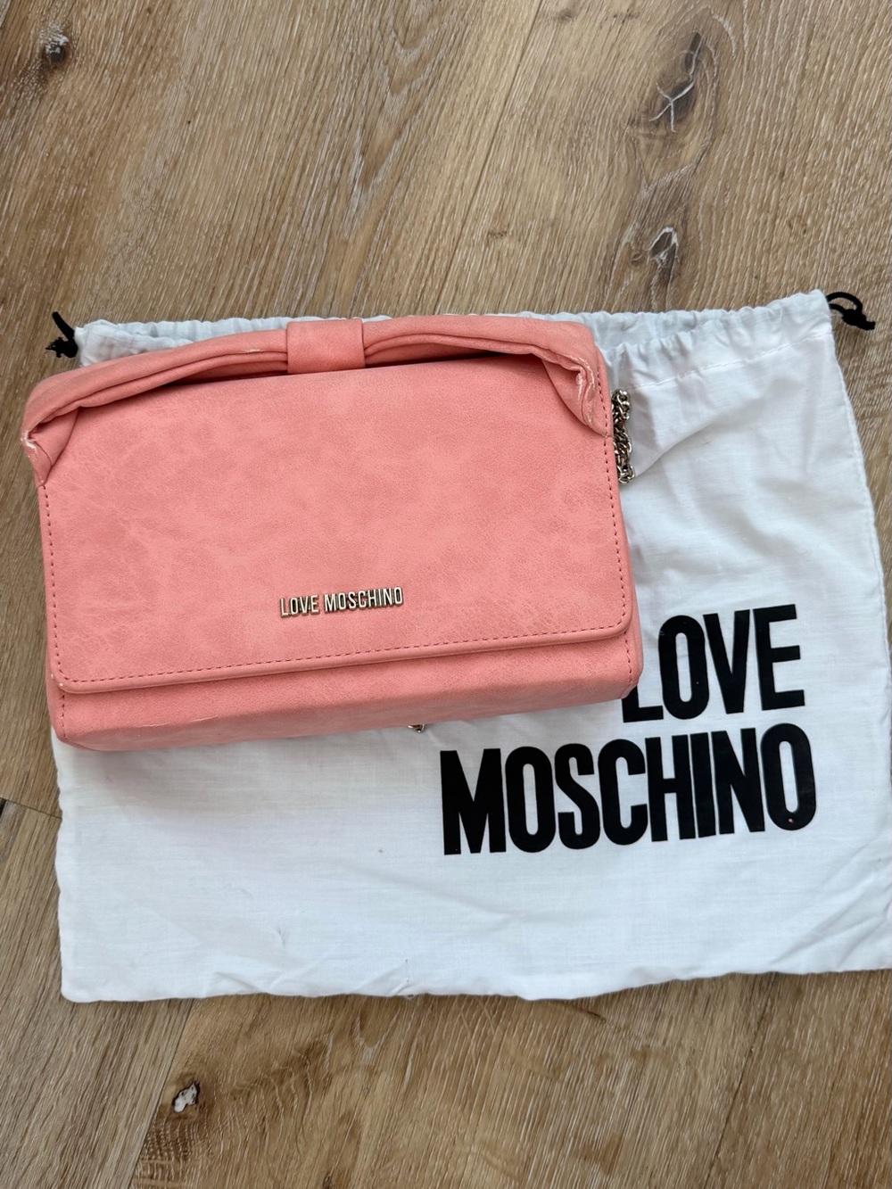 Love Moschino Coral Pink Crossbody Bag
